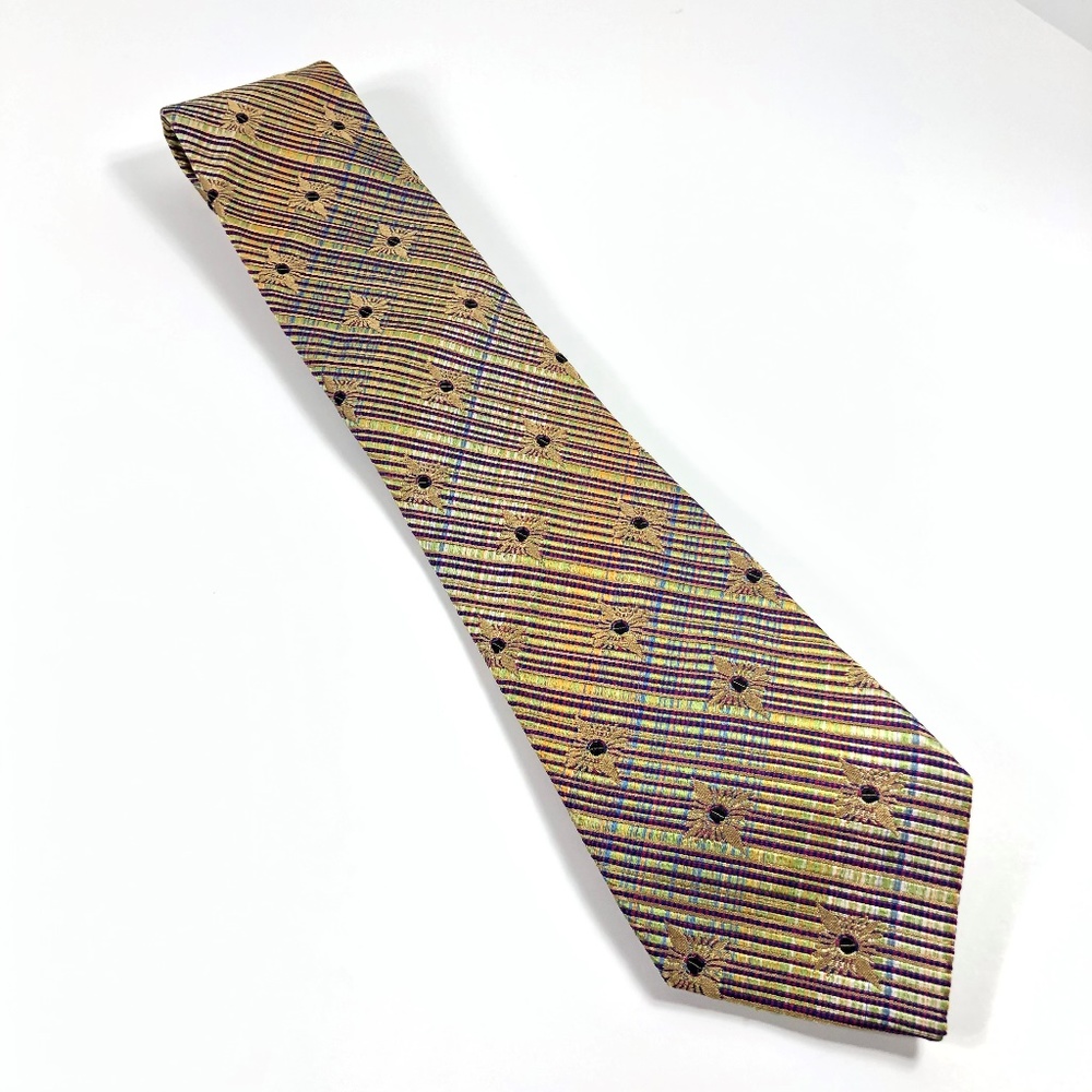 Dona 100% Silk Necktie Handmade Woven Stripe